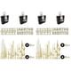 thumbnail image 1 of 4pcs Quartz Clock Movement Part 12set Gold Hands Contain Numerals Kit, 1 of 5