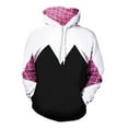thumbnail image 2 of Disfraz de superhéroe de Spider Gwen Stacy para mujer, chaqueta con cremallera 3D, sudaderas con capucha, Jersey, sudadera para adultos, vestido de Halloween, 2 of 4