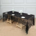thumbnail image 2 of Efavormart 120"x60" Black Premium Lace Rectangle Tablecloth Vintage Rustic Decor With Scalloped Frill Edges, 2 of 10
