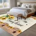 thumbnail image 5 of Rectangle Area Rug 5x8ft,Country Star Sunflower Bee Washable Carpet Non-Slip Runner Accent Rugs Indoor Floor Mat for Bedroom Living Room Decor,Vintage Brown Wood Grain, 5 of 9