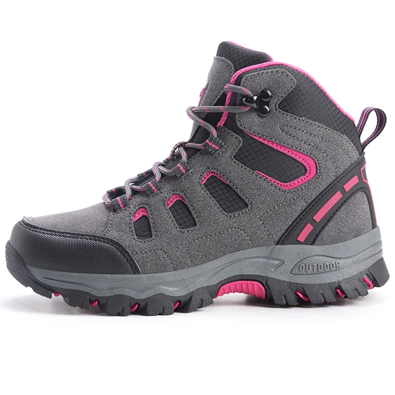 Win s Way Men's High Top Hiking Sneakers, Lightweight Ankle Support Trekking Shoes for Adventure