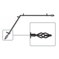 thumbnail image 2 of Vinci 13/16 inch Corner Window Curtain Rod 48-84" - Black, 2 of 3