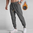 thumbnail image 2 of Inleife Mens Solid-Color Casual Loose Sporty Sweatpants Fitness Warm Pockets Drawstring Elastic Waistband Pullover Sweatpants, 2 of 6