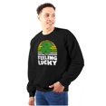 thumbnail image 3 of St Patricks Day Feeling Lucky Clover Sweatshirt for Men or Women Brisco Brands S, 3 of 6