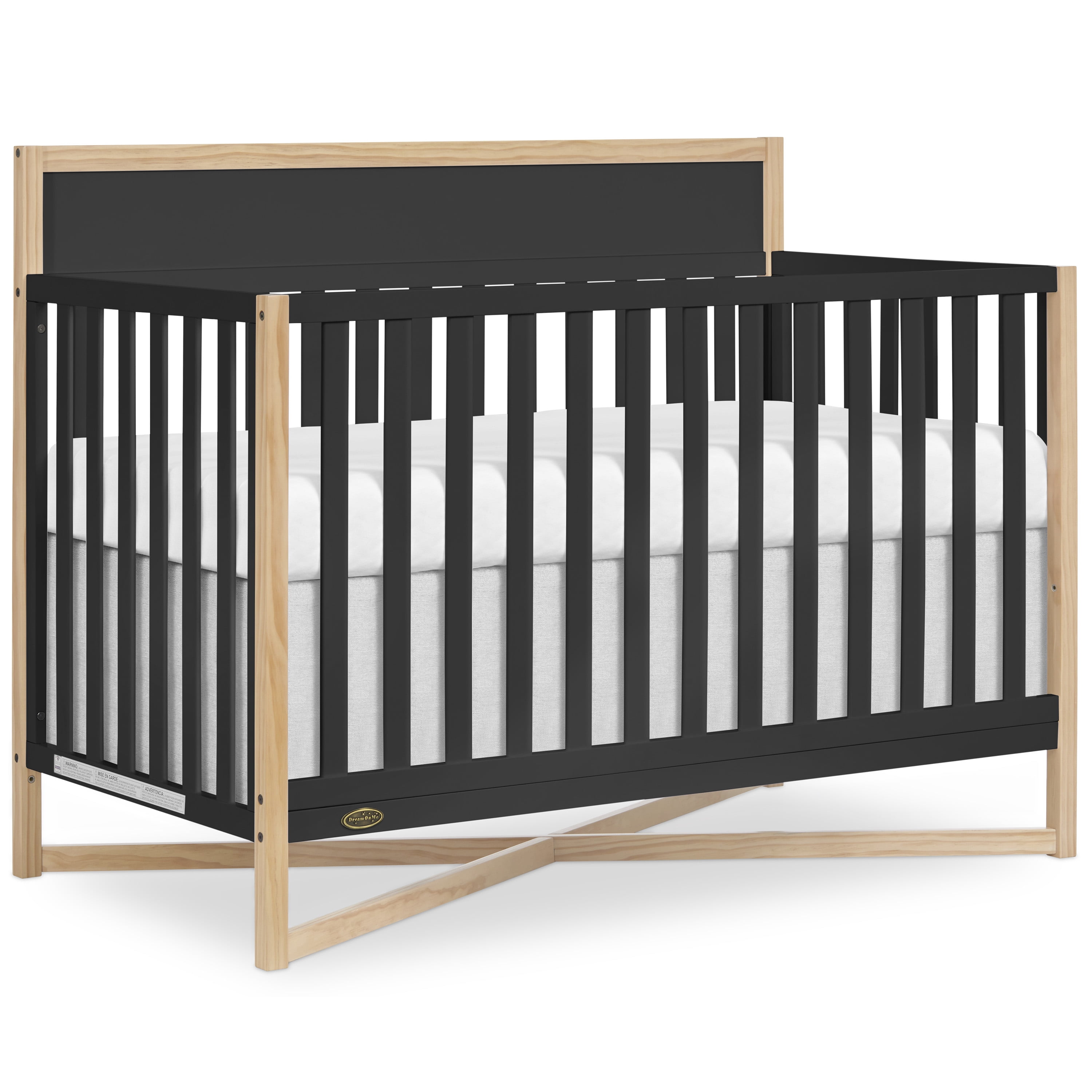 Dream On Me Owen 5-in-1 Convertible Crib, Greenguard Gold & JPMA Certified, Converts from Baby Crib to Toddler Bed, Kids Bed and Full Size Bed, Matte Black