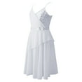 thumbnail image 3 of Alvivi Kids Girls Pure Color V Neck Chiffon Dance Dress 4-14, 3 of 7