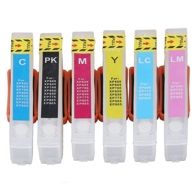 piezas de cartuchos de tinta reutilizables, negro, cian, magenta, amarillo, cian claro, magenta claro, cartucho de tinta de repuesto para impresora T2431, T2432, T2433, T2434, T2435, T2436