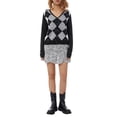 thumbnail image 2 of Kiapeise Women Plaid Knitted Cardigan Preppy Style Long Sleeve Button Down Sweater Vintage Tops, 2 of 9