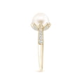 thumbnail image 3 of ANGARA Vintage Style Freshwater Cultured Pearl Ring in 14K Yellow Gold for Women | June Birthstone, Birthday, Anniversary, Jewelry Gift for Women | Pearl Ring, 3 of 8