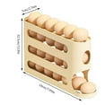 thumbnail image 2 of Caja de almacenamiento de huevos con tobogán transparente Caja de almacenamiento de huevos con escalera de 4 capas Refrigerador Puerta lateral Dispositivo de enrollado automático de gran capacidad, 2 of 6