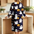 thumbnail image 6 of Nowekniz Women's Halloween Printed Casual Plus Size Long Sleeved Loose Nightgown, 6 of 7