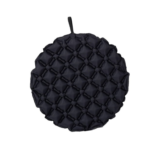 Cojín de asiento inflable a prueba de fugas, cómodo, versátil, ligero y plegable para negro