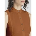 thumbnail image 5 of Moomaya Womens Solid Cotton Midi Dress, Sleeveless Summer Dress With Buttoned Closure, 5 of 8