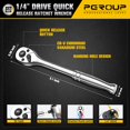 thumbnail image 4 of PGROUP 44-Piece 1/4 Inch Drive SAE & Metric Socket Set, Ratchet Socket Set with 90 Tooth Reversible Ratchet Wrench and Extension Bars, Chro, 4 of 7