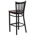 thumbnail image 4 of Home Square Metal Restaurant Bar Stool in Black & Walnut Finish - Set of 2, 4 of 5