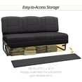 thumbnail image 6 of Qualitex Gravitas RV Sofa Bed - 72" Wide - Black & Charcoal Ultimate Leather, 6 of 9