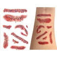 thumbnail image 3 of Scar Tattoo Stickers, 9 Sizes, 6 Sheets, Realistic Temporary Waterproof Face and Body Makeup, 3 of 3