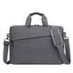 thumbnail image 2 of Bolso de hombro para laptop de 15.6 pulgadas en gris, tela repelente al agua, para negocios casuales o escuela, bolso de mano para hombres, maletín de negocios para laptop, 2 of 8