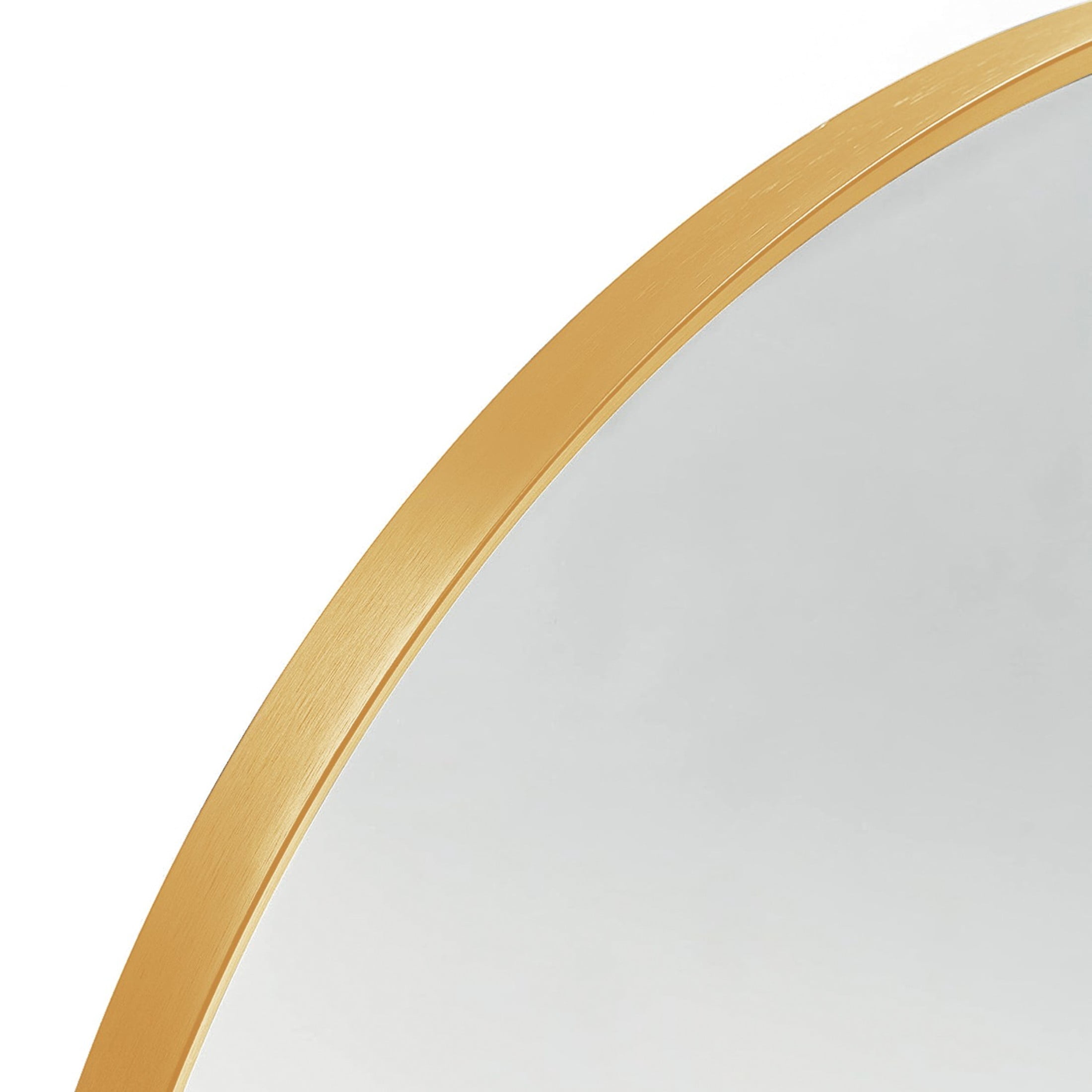 Noble House 20"x30" Arched Metal Wall Mirror, Vanity Mirror for Bathroom, Bedroom & Living Room, Gold