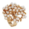 thumbnail image 3 of Anillo de flores,Anillo abierto Anillo de moda Anillo de flores ajustable,Anillo floral ajustable creativo simple,anillo de moda Declaración elegante Vintage Shinning,regalos del día de san, 3 of 8