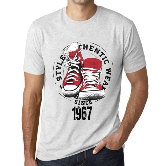 Men's Graphic T-Shirt Authentic Style Since 1967 57th Birthday Anniversary 57 Year Old Gift 1967 Vintage Eco-Friendly Short Sleeve Novelty Tee