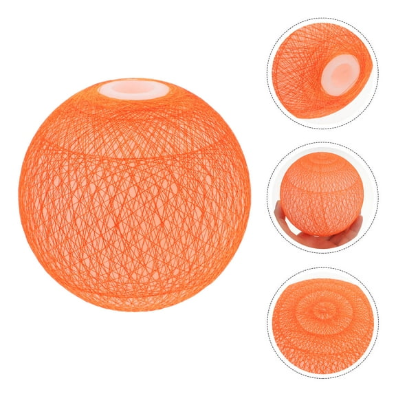 WEAVILUX Globe Lampshade Orange Plastic 1Pack 4.7x4.7x4.7in