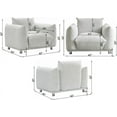 thumbnail image 2 of Holaki Accent 40.5" Upholstered Armchair- Single Sofa Chair,Mid-Century Modern Lazy Chair, Comfy Fabric Armchair with Metal Leg for Bedroom Living Room Apartment (Light Gray), 2 of 9