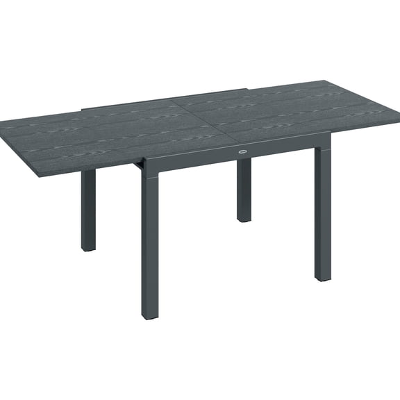Dark Gray Expandable Table / For Patio and Garden Use / Adapts to Different Needs