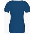 thumbnail image 3 of Women Tops V Neck Shirts Short Sleeve Casual Ribbed Slim Fitted T Shirts for Summer, 3 of 7
