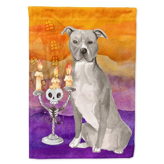 Hallween Staffordshire Bull Terrier Flag Canvas House Size