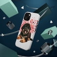 thumbnail image 3 of DistinctInk Tough Case for Apple iPhone 14 (6.1" Screen), Compatible with MagSafe Charging - Valentine's Day Tibetan Mastiff Puppy, 3 of 6