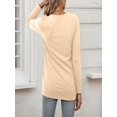 thumbnail image 5 of Long Sleeve Shirts for Women Business Casual Tops Fall Fashion Clothes Workout Plus Size Teacher School Outfits 2025,S,Beige, 5 of 6