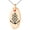 Rose, variant on Stainless Steel Nautical Ship Helm & Anchor Engraved Small Oval Charm Pendant Necklace