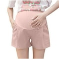 thumbnail image 3 of Bovxnpu Maternity Clothes For Women, Women's Maternity Shorts Over The Belly Cotton Casual Shorts, Pregnant Woman Plus Size Breathable High Waist Support Adjustable Pregnancy Pants M, 3 of 9