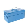 thumbnail image 2 of Caja de herramientas plegable, estuche de transporte para electricistas, resistente, de 2 capas, con 3 bandejas, compartimento para tornillos y, 2 of 9