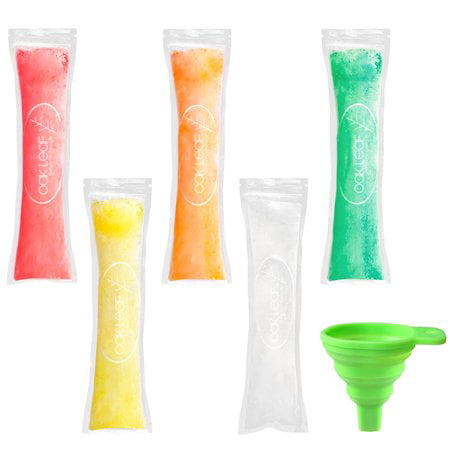UPORS Food Grade Ice Pop Bags Disposable Plastic Popsicle Bags Freeze Treat