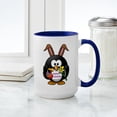 thumbnail image 4 of CafePress - HAPPY EASTER PENGUIN BUNNY Mug - 15 oz Ceramic Large White Novelty Mug, 4 of 4