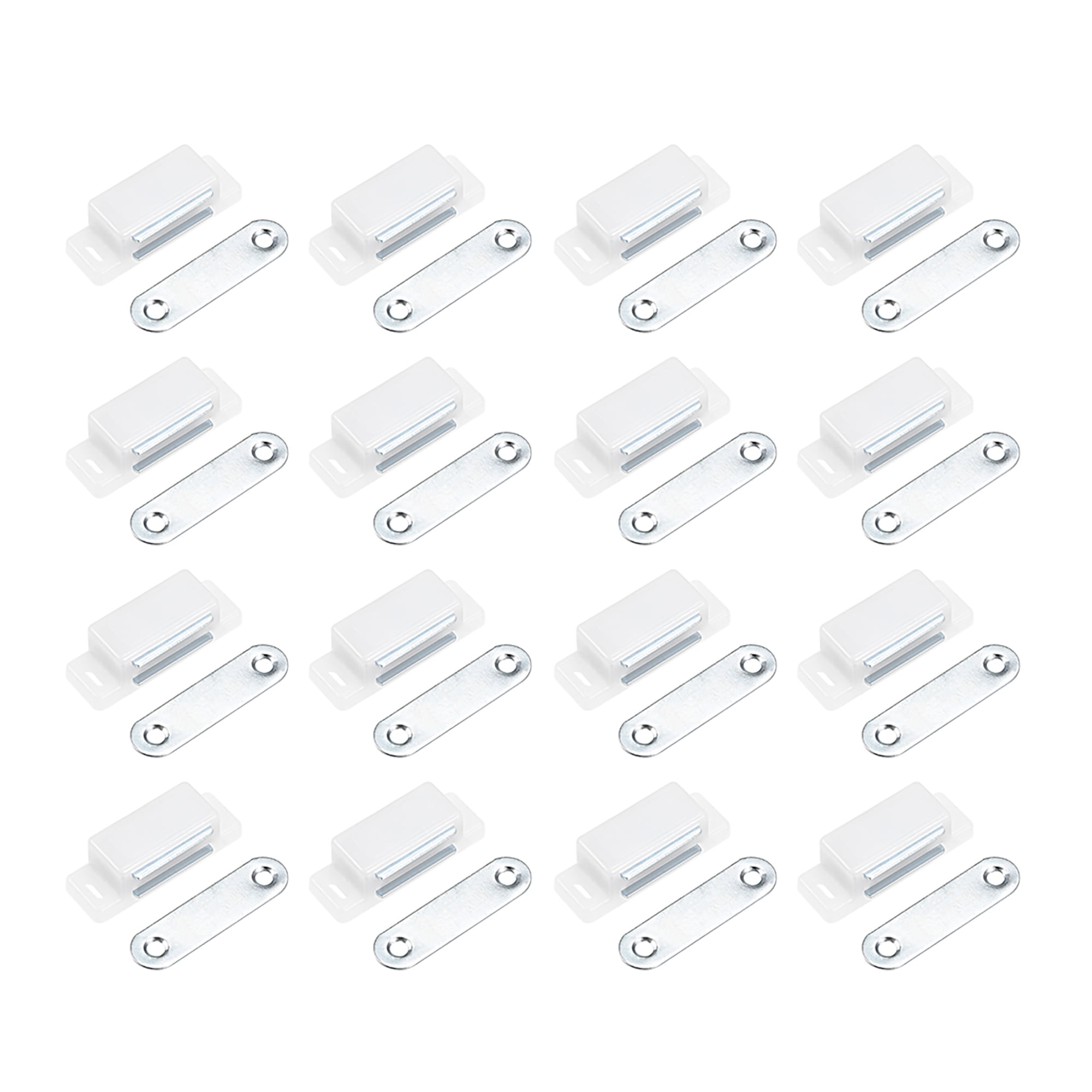 Uxcell Latches Catch with Strike Plate Plastic White 16 Pack