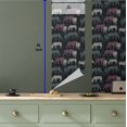 thumbnail image 5 of Ambesonne, Exotic Life Peel & Stick Wallpaper for Home, Wild Zebra Tiger Jungle, 13"x36", Charcoal Grey Pale Ruby, 5 of 5