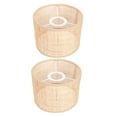 thumbnail image 1 of UPOUART 2pcs Rattan Lamp Shade, Wicker Lamp Shade Replacement Woven Hanging Light Cover For Floor Chandelier Desk Lamp, 1 of 8