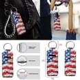 thumbnail image 7 of Uorisanigo American Flag Print 10 Pieces Cars Seat Covers with Comfortable Elastic Car Steering Wheel Cover and Auto Water Cup Pad and Auto Seat Belt Cover Keychains Fit for Most Car SUV, 7 of 7
