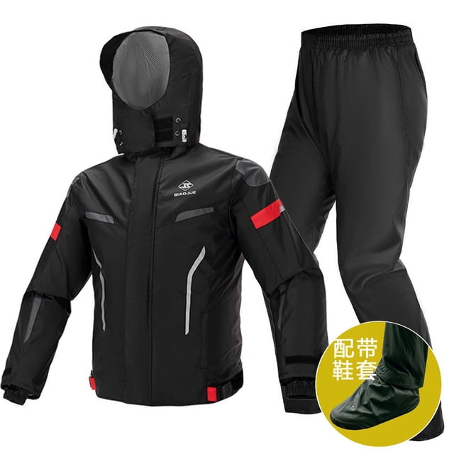 Conjunto de impermeable para motocicleta para hombre, grueso, extragrande, con protección contra tormentas, para montar en moto, conjunto de pantalones de lluvia con una sola pieza dividida y cuerpo