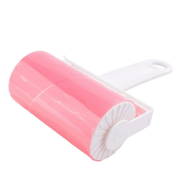 Lint Remover Washable Clothes Hair Sticky Roller Reusable Portable Pet Hair Remover Sticky Roller,Pink