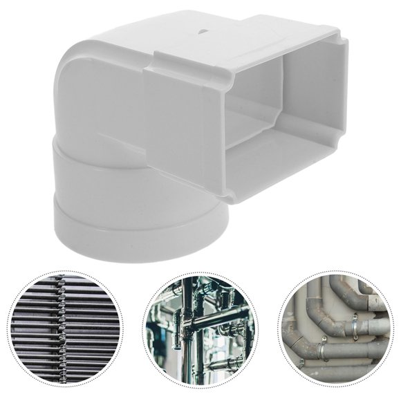 OULII Downspout Conversion Connector: 3”×4” Rainwater Gutter Square to Round Downspout Elbow for Outdoor Use