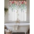 thumbnail image 4 of Watercolor Roses Living Room Curtains 2 Panel, Spring Flowers Leaves Butterflies Botanical Cafe Window Treatment, Extra Long Farmhouse Bedroom Bathroom Kitchen Curtains Drapes 104"x72", 4 of 6