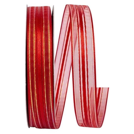 Reliant Ribbon - 25321-065-03J Corsage St Ribbon Red 5/8 Inch 25 Yards