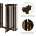 thumbnail image 5 of Best Choice Products 31.5in 4-Panel Freestanding Wooden Pet Gate w/ Walk Through Door, Adjustable Pen - Espresso, 5 of 7