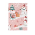 thumbnail image 6 of Yayeee Garden Flag 12" x 18" Double Sided Outdoor Yard Lawn Holiday Decorations, Pink Christmas Snowman, 6 of 6