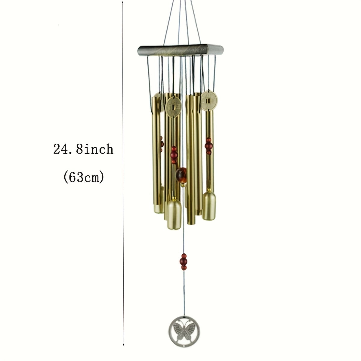 8 Pipe 4 Pencil Bell Wind Chimes for Positive Energy for Balcony Bedroom with Sweet Sound | 24 Inch Long