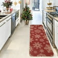 thumbnail image 3 of Red Kitchen Rug Set of 2, Merry Christmas Kitchen Floor Mat with Snowflake Xmas Trees Pattern, Front Door Mat, Bedroom Rug, Bath Rugs, Christmas Decorations, Home Decor, 3 of 7